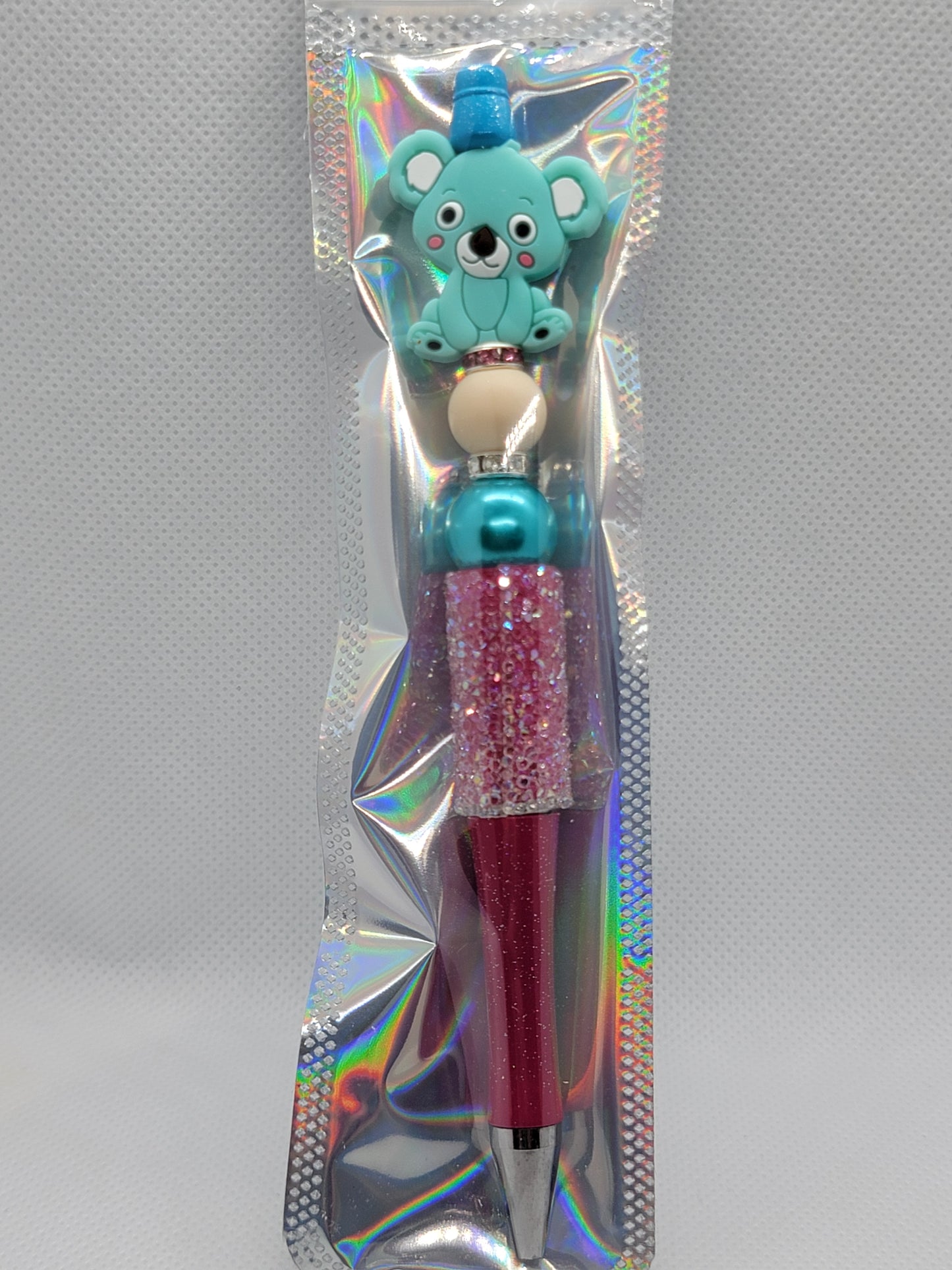 Koala Bear Sparkle Beadable Pen