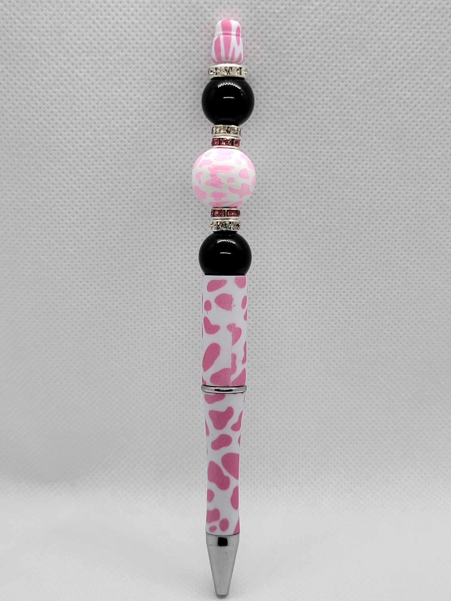 Pink Cowprint Beadable Pen