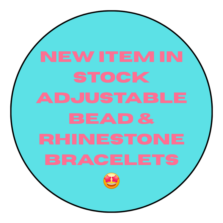 Adjustable Bead & Rhinestone Bracelets