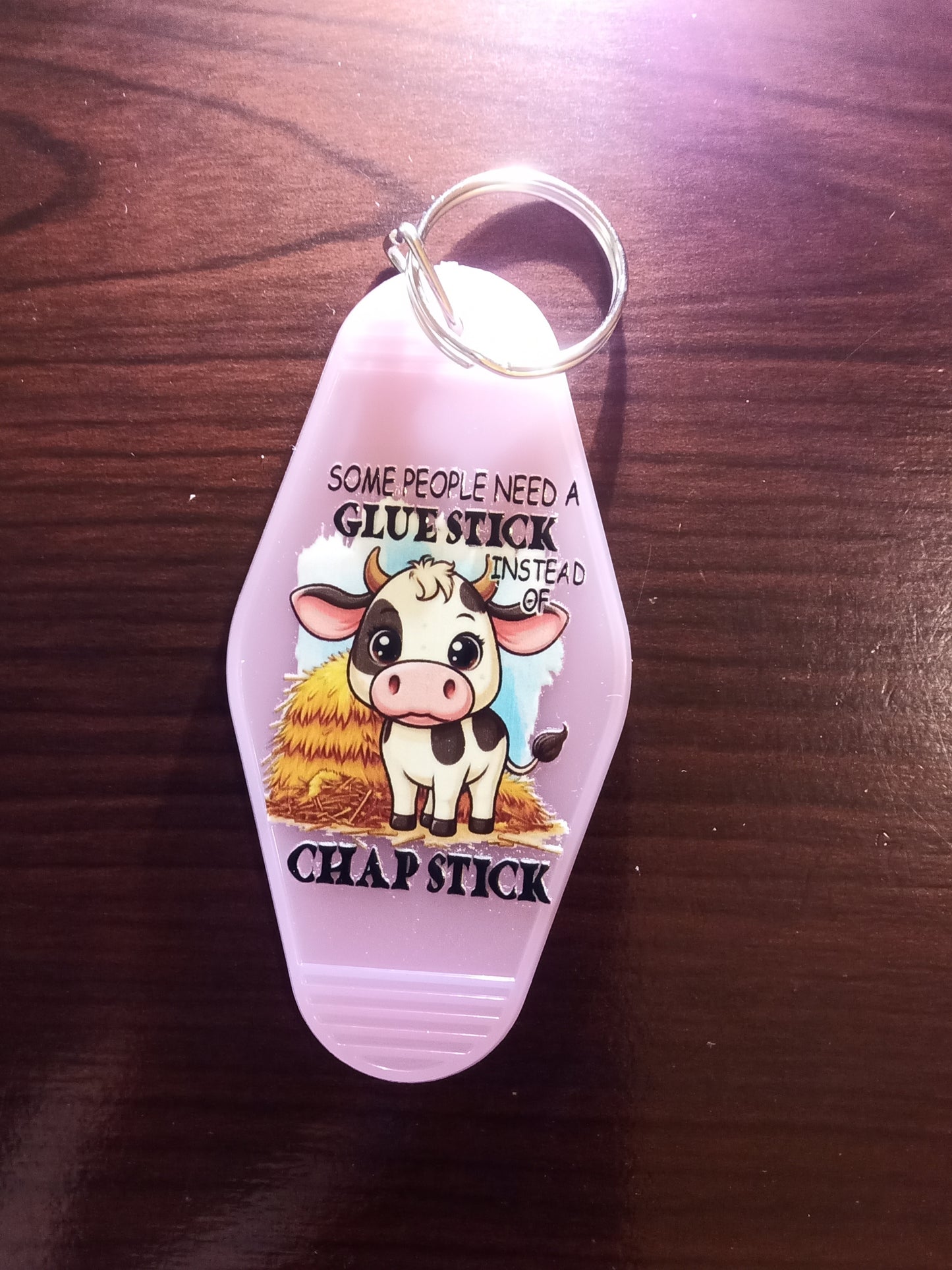 Various Cow Design Motel Keychains - Specify Selection at Order Screen