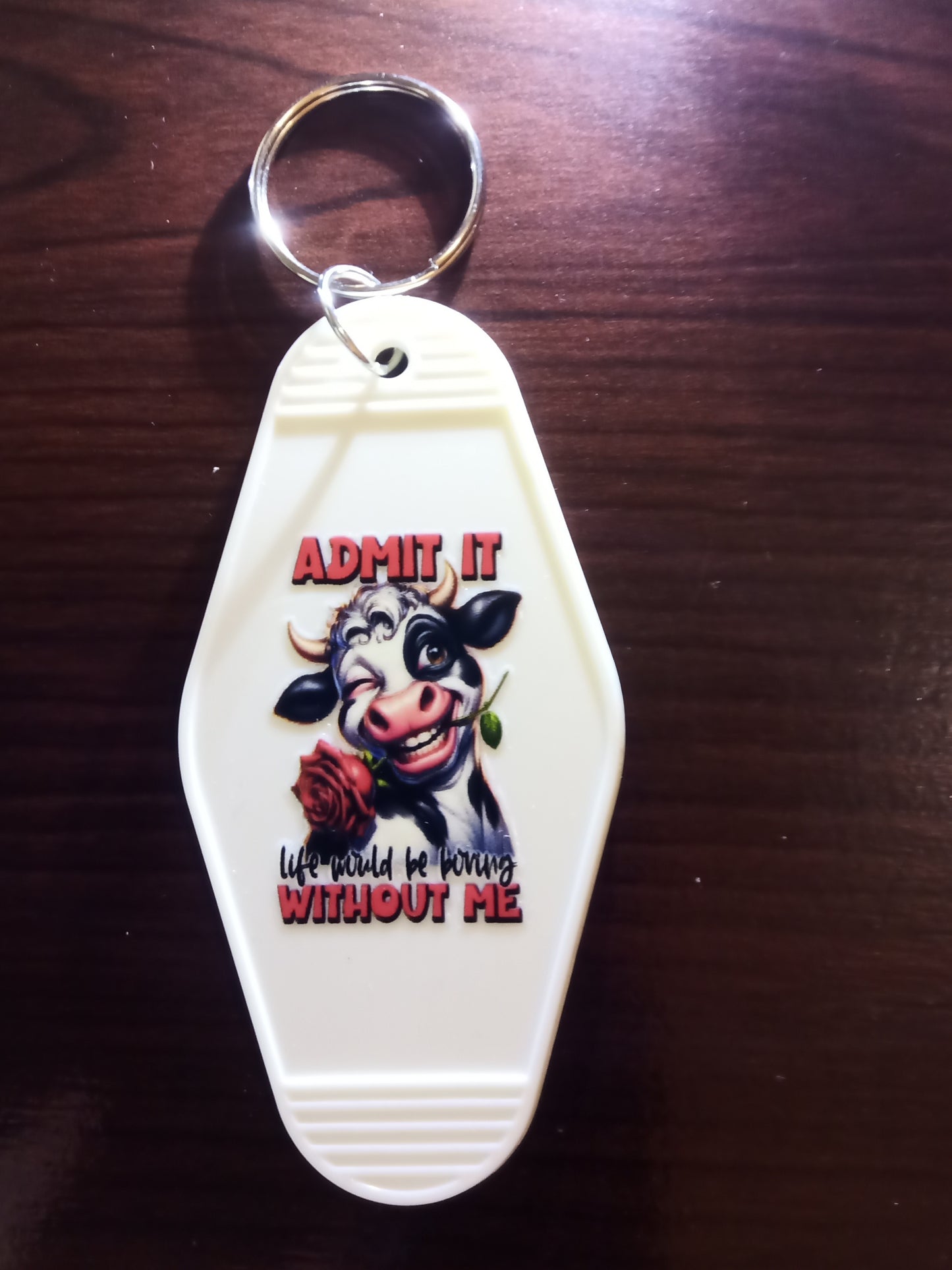 Various Cow Design Motel Keychains - Specify Selection at Order Screen