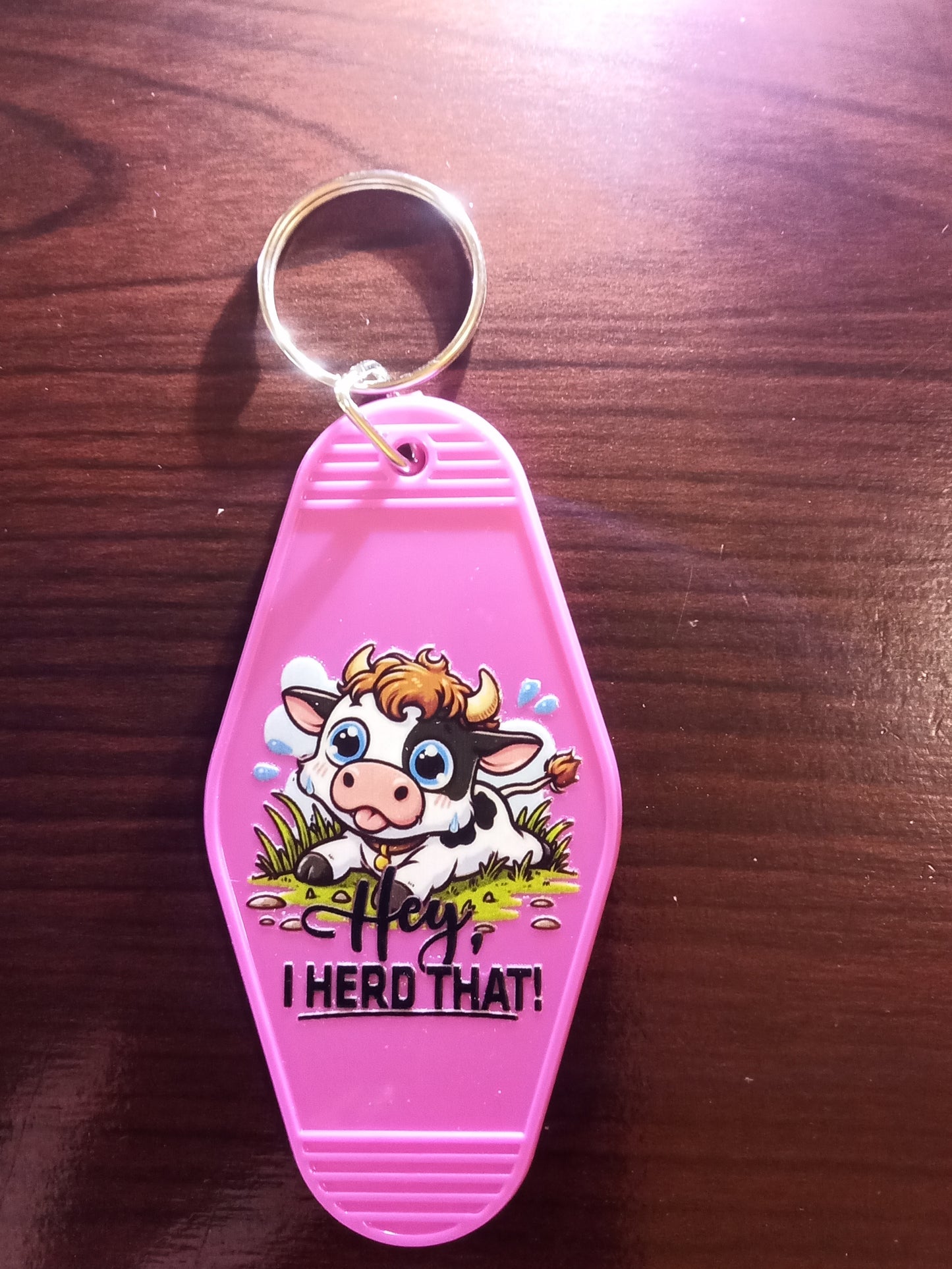 Various Cow Design Motel Keychains - Specify Selection at Order Screen