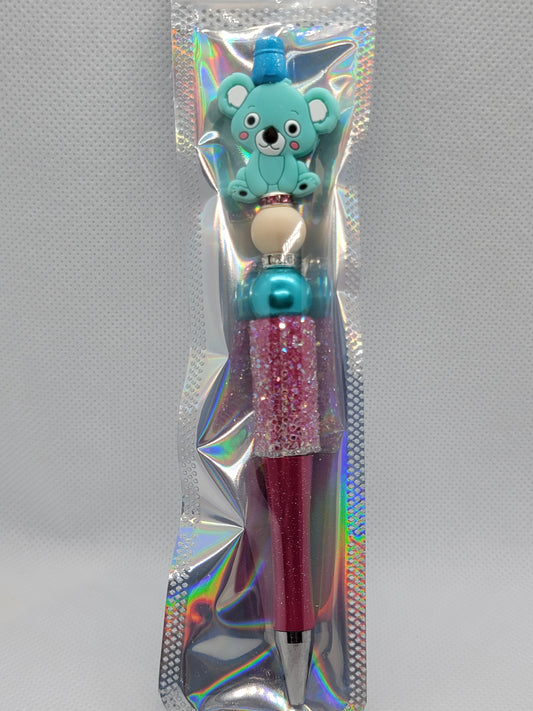 Koala Bear Sparkle Beadable Pen
