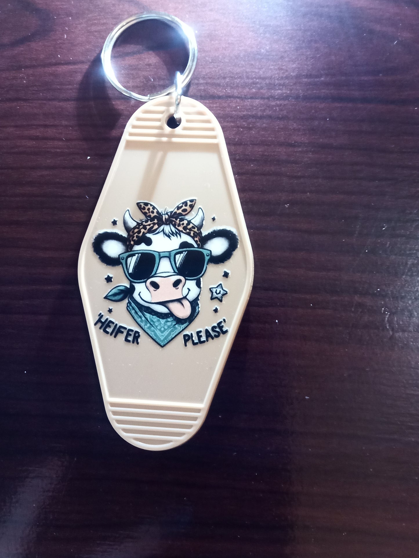 Various Cow Design Motel Keychains - Specify Selection at Order Screen
