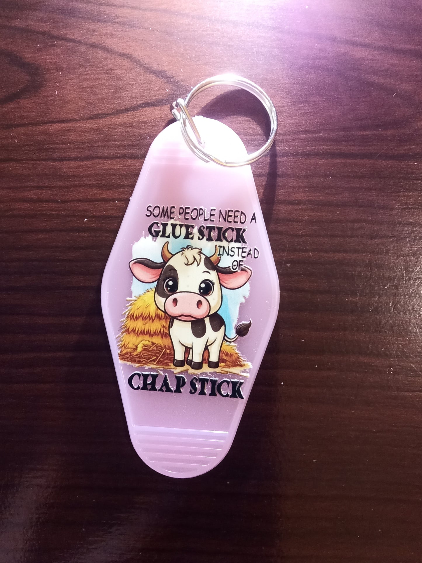 Various Cow Design Motel Keychains - Specify Selection at Order Screen