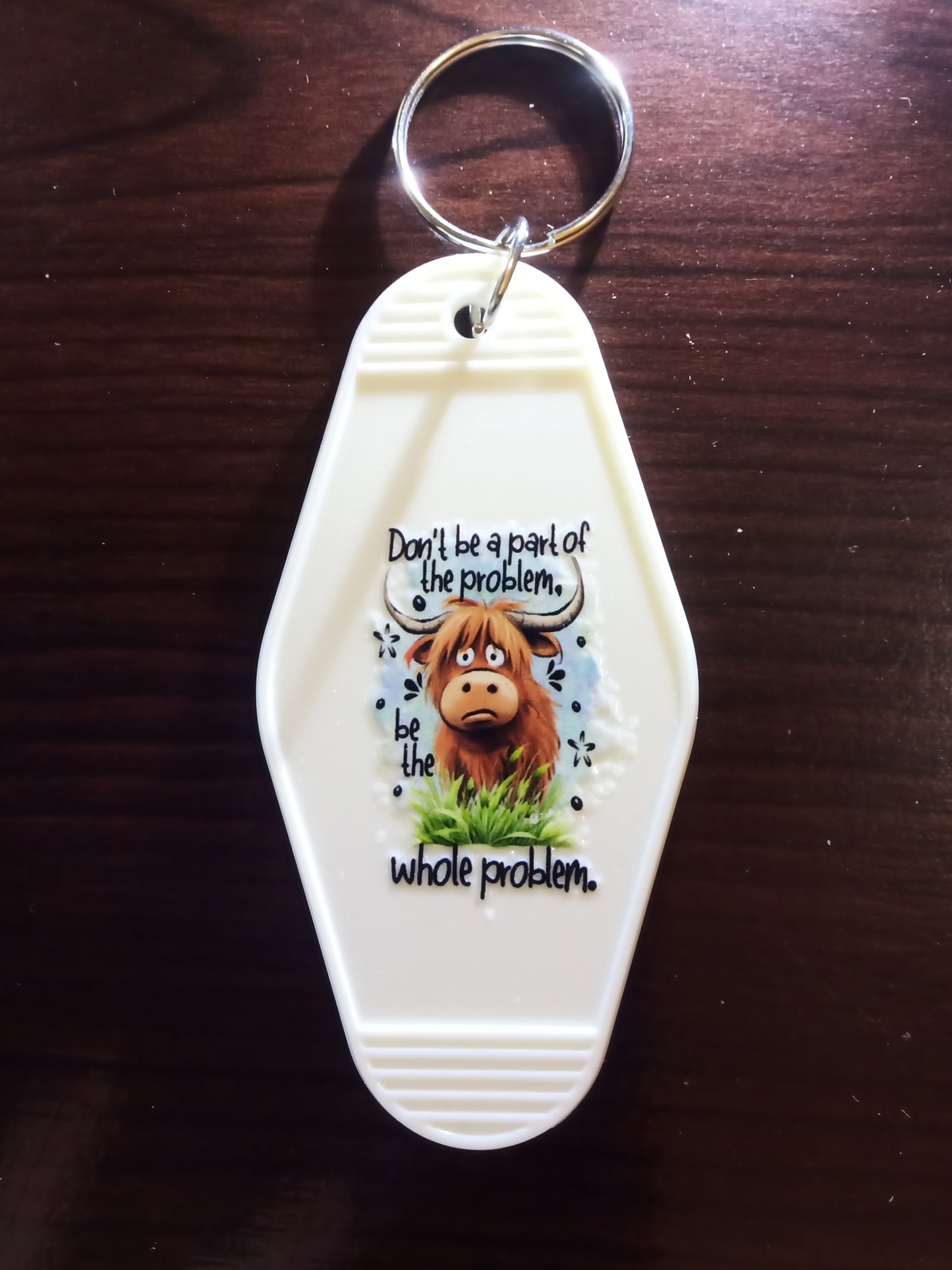 Various Cow Design Motel Keychains - Specify Selection at Order Screen