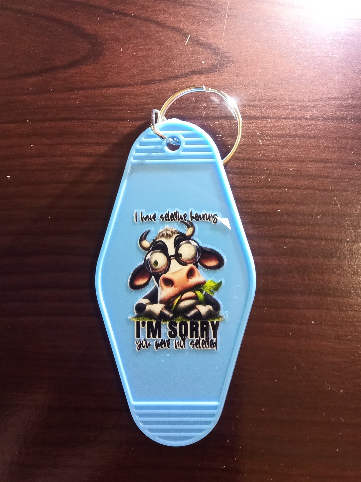 Various Cow Design Motel Keychains - Specify Selection at Order Screen