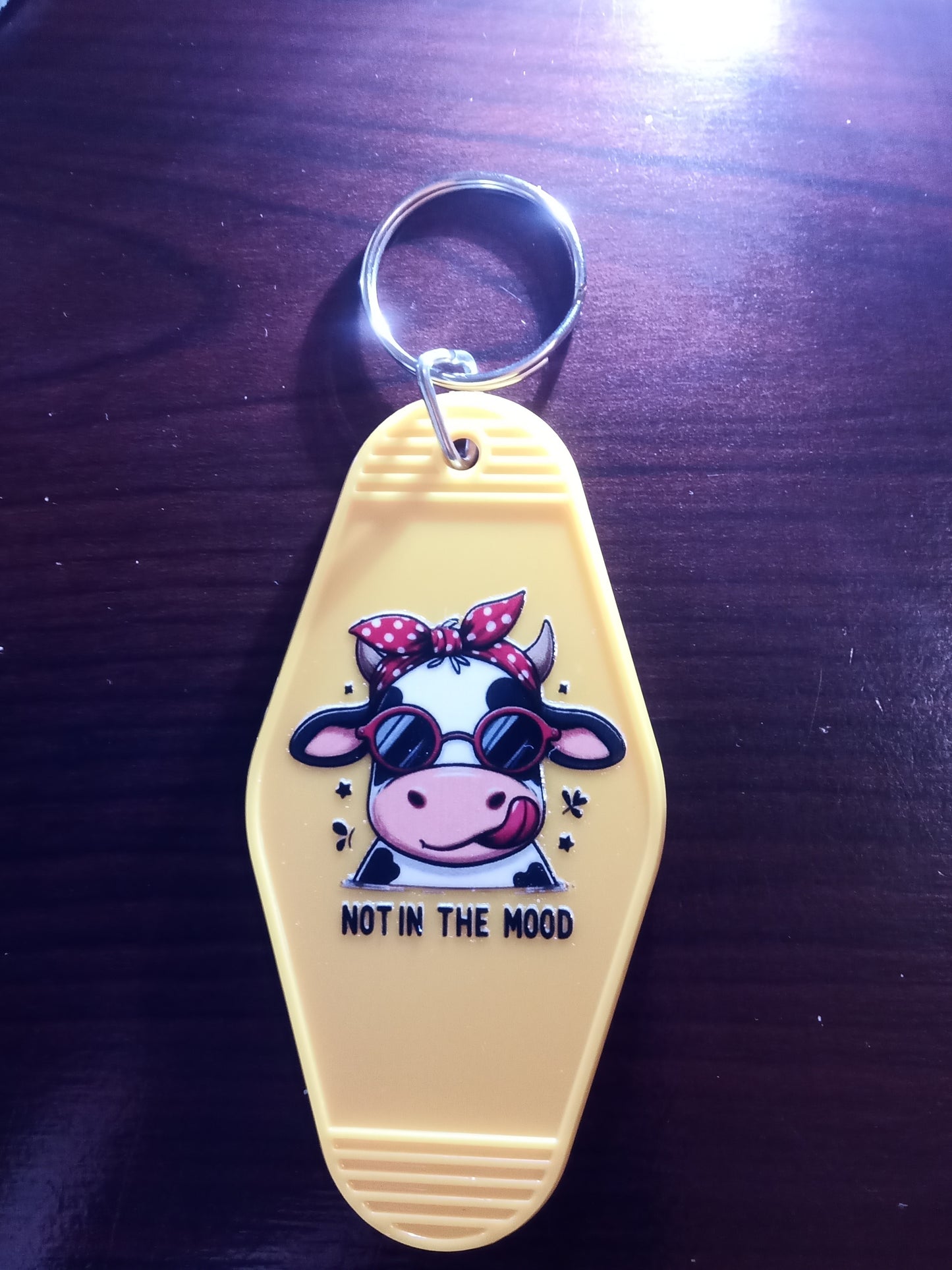 Various Cow Design Motel Keychains - Specify Selection at Order Screen