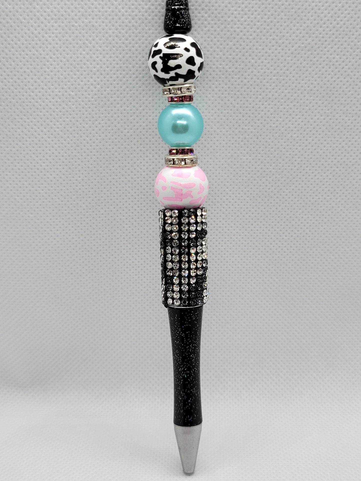 Glam Cowprint Beadable Pen