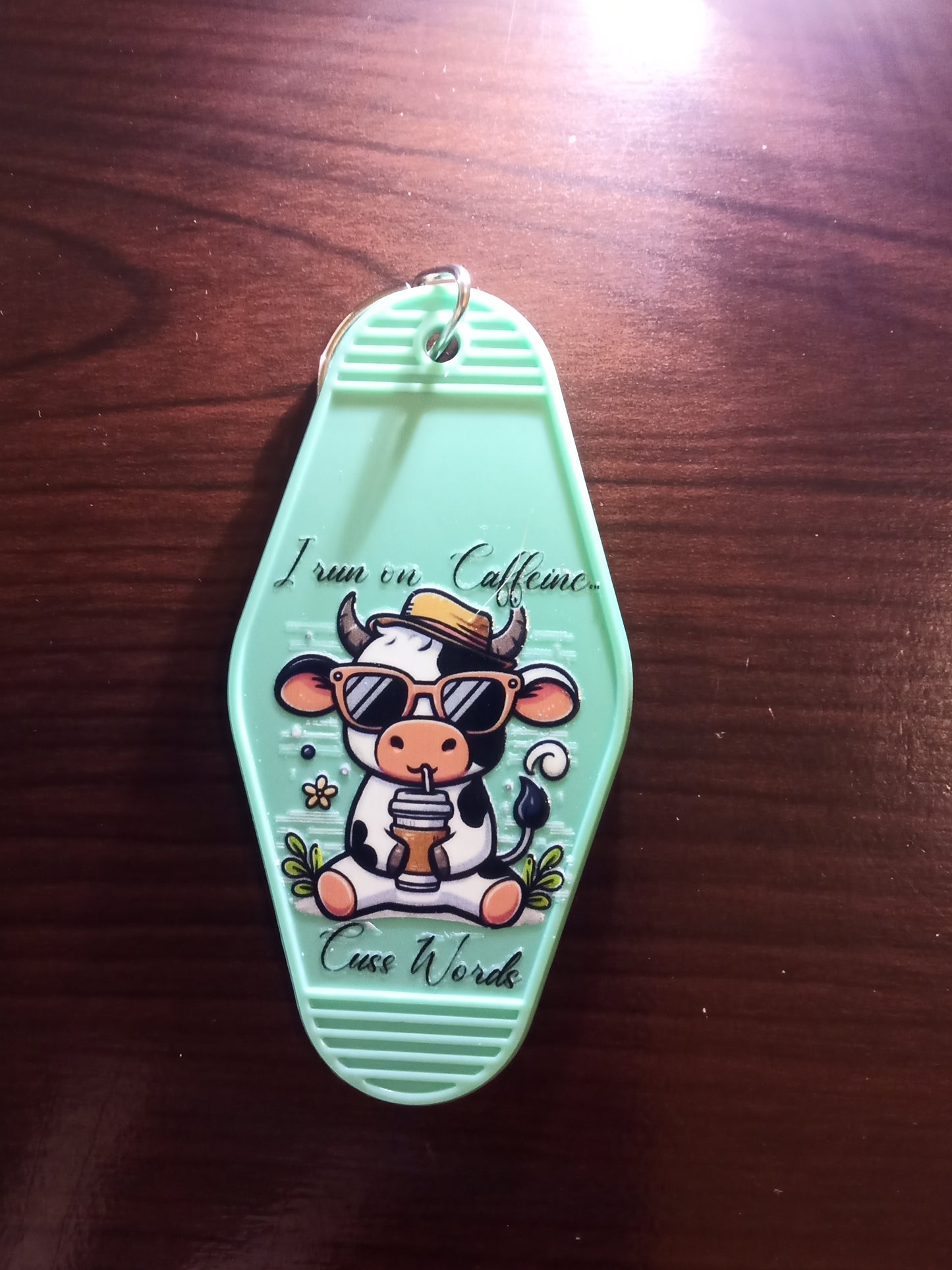 Various Cow Design Motel Keychains - Specify Selection at Order Screen